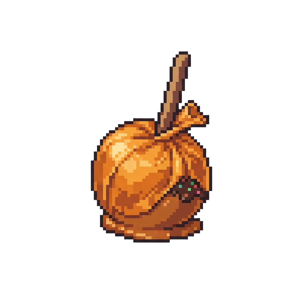 A Rare Vintage Halloween Foil-wrapped Caramel Apple