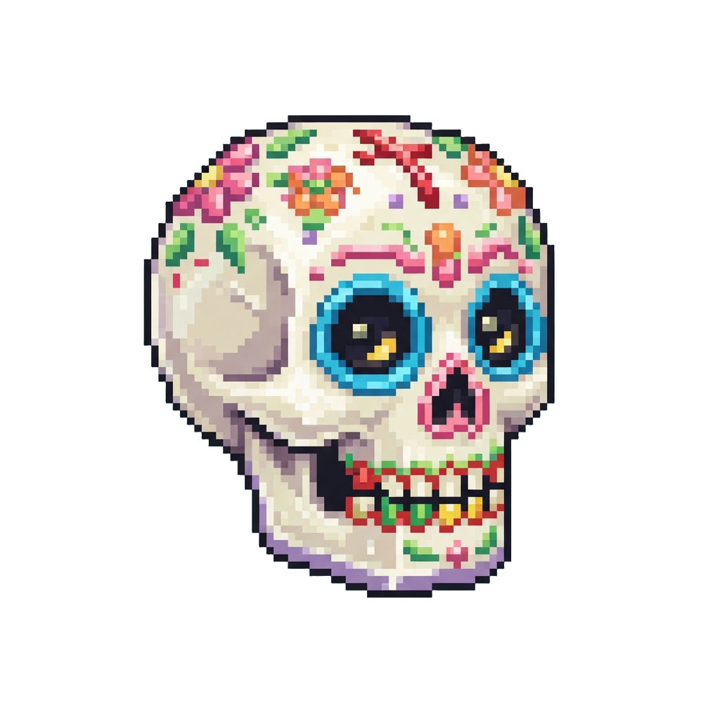 A Shimmering Sugar Skull Candy