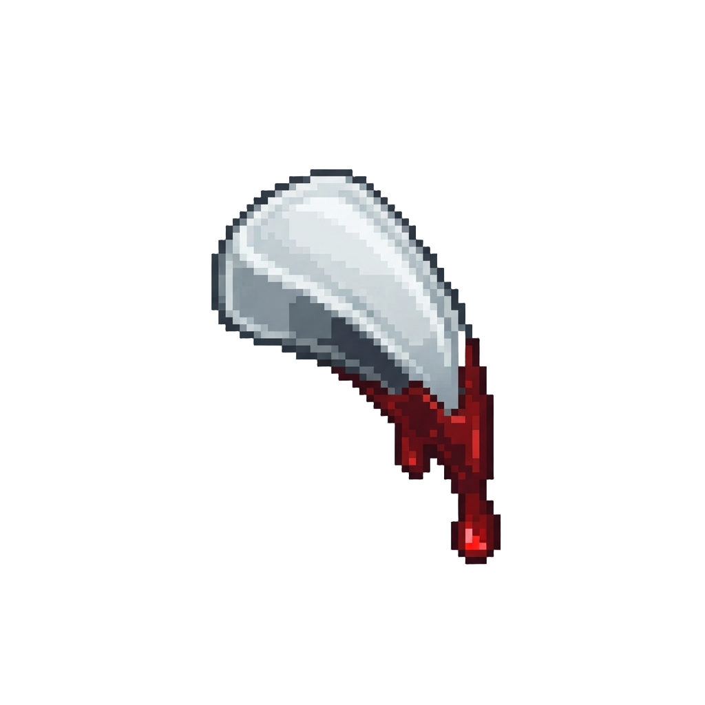 A Sinister Vampire Fang Candy Dripping Red Syrup