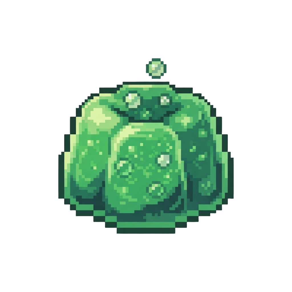 A Glowing Green Bubbling Witch's Brew Gummy