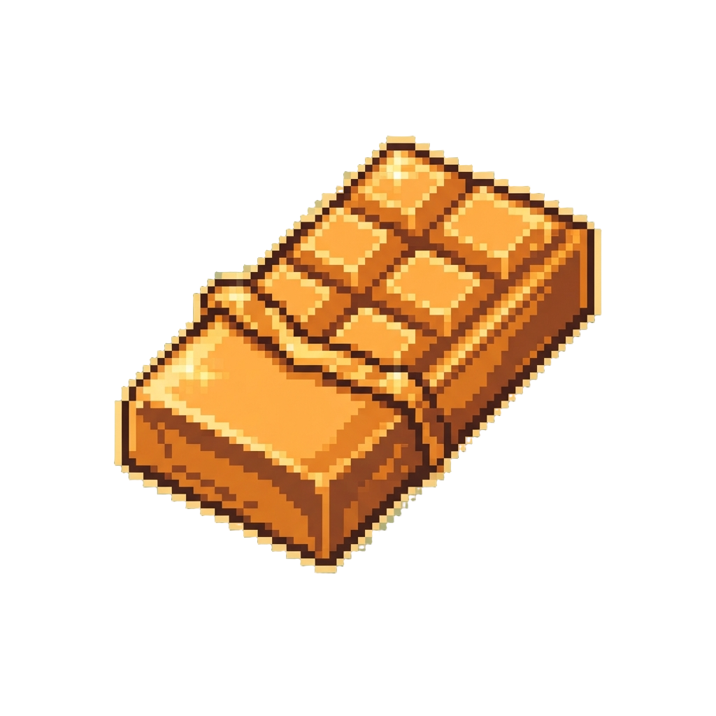 A Giant King-size Glowing Golden Chocolate Bar