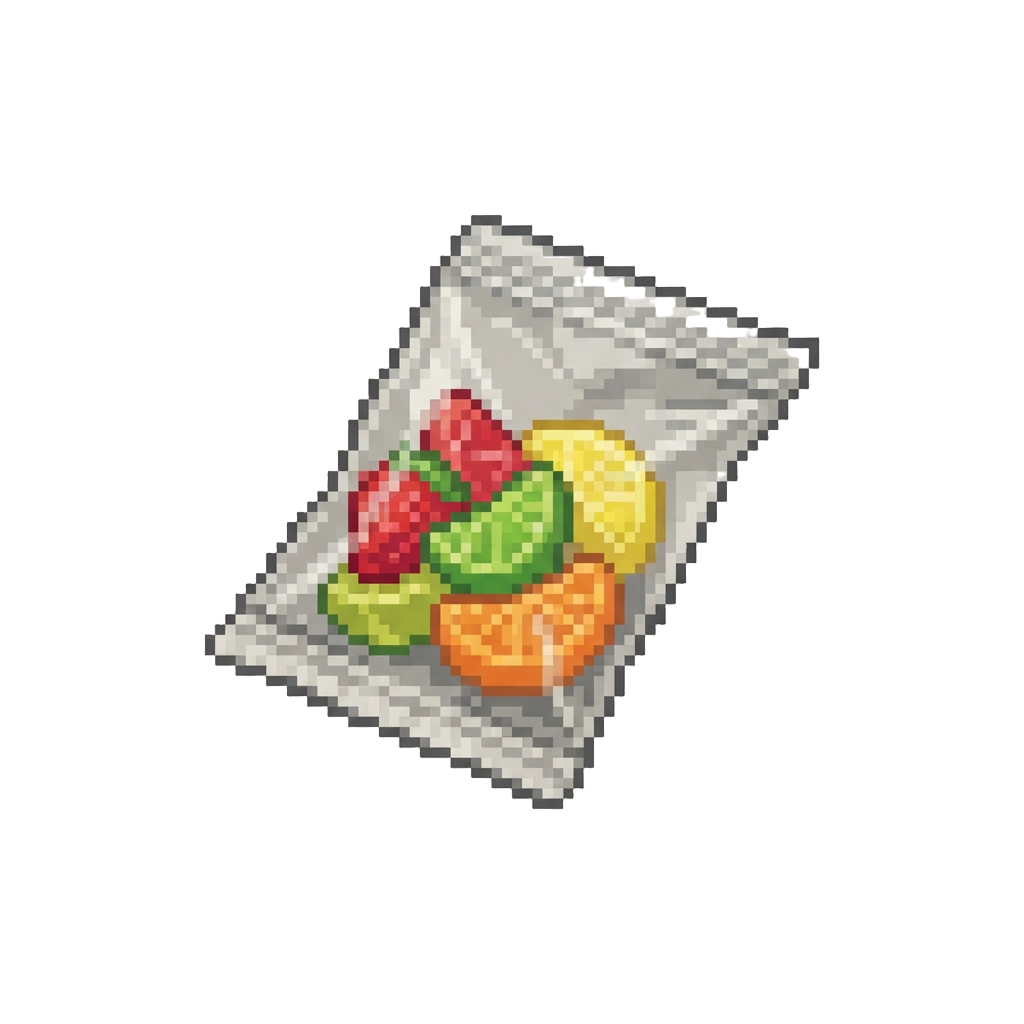A Small Bag of Fruit Gummies