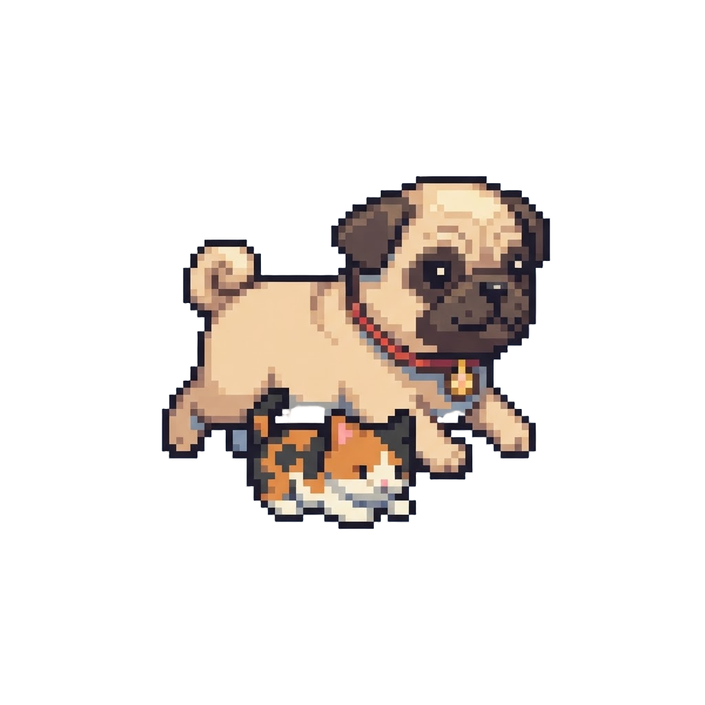 Bouncy Pugs and Tiny Calico Kittens