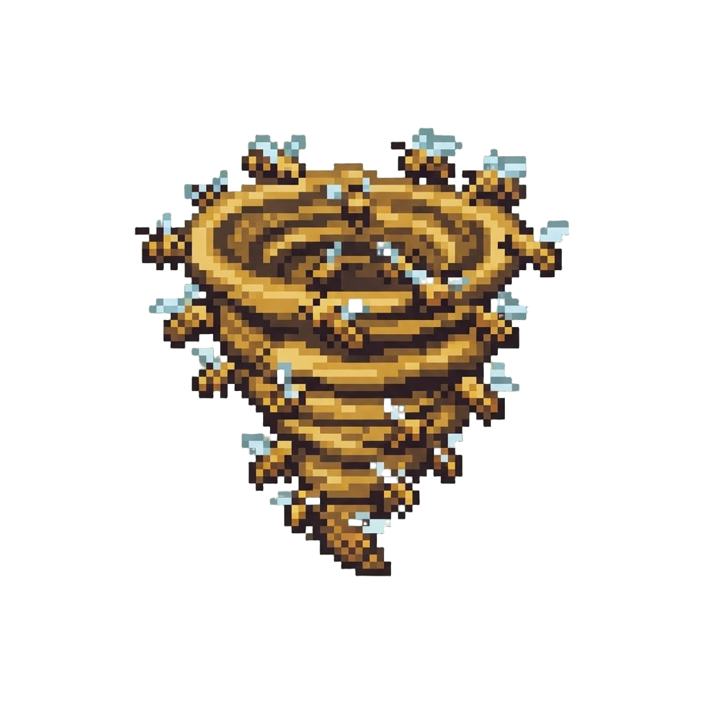 A Swirling Tornado of Furious Honeybees