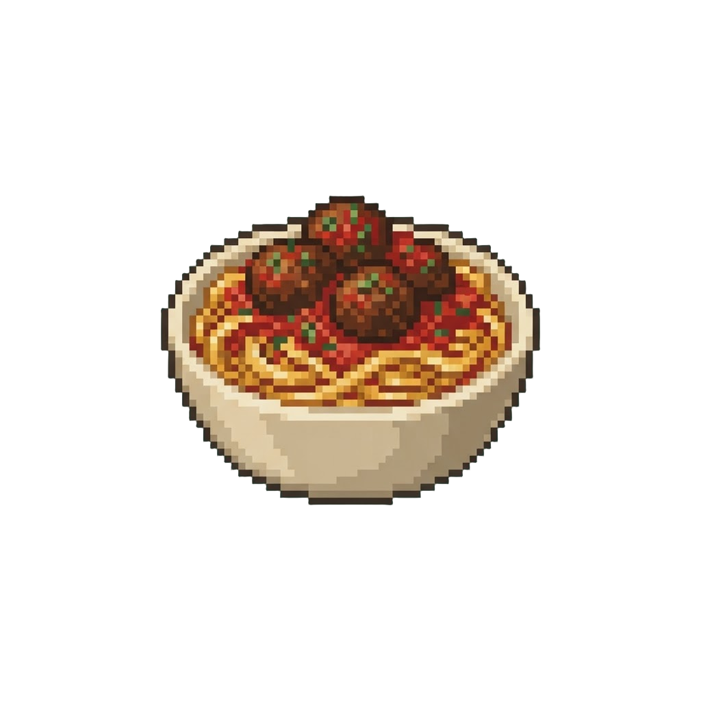 Extra-saucy Linguine with Herbed Meatballs