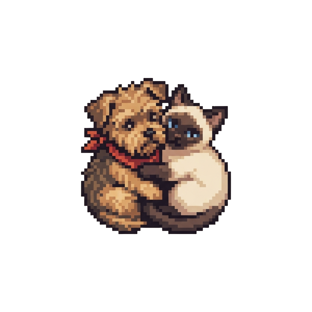Scruffy Terriers and Playful Siamese Cats