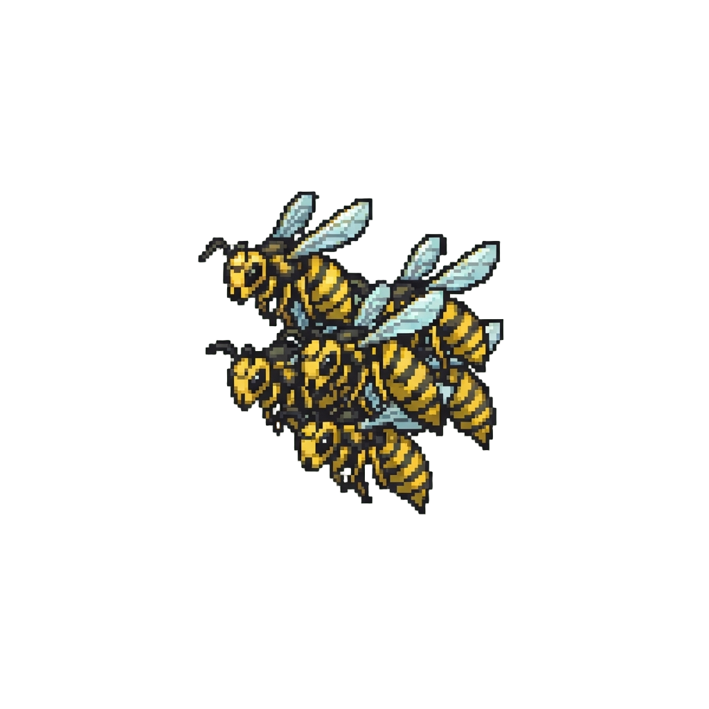 A Zippy Wave of Striped Yellow-jackets
