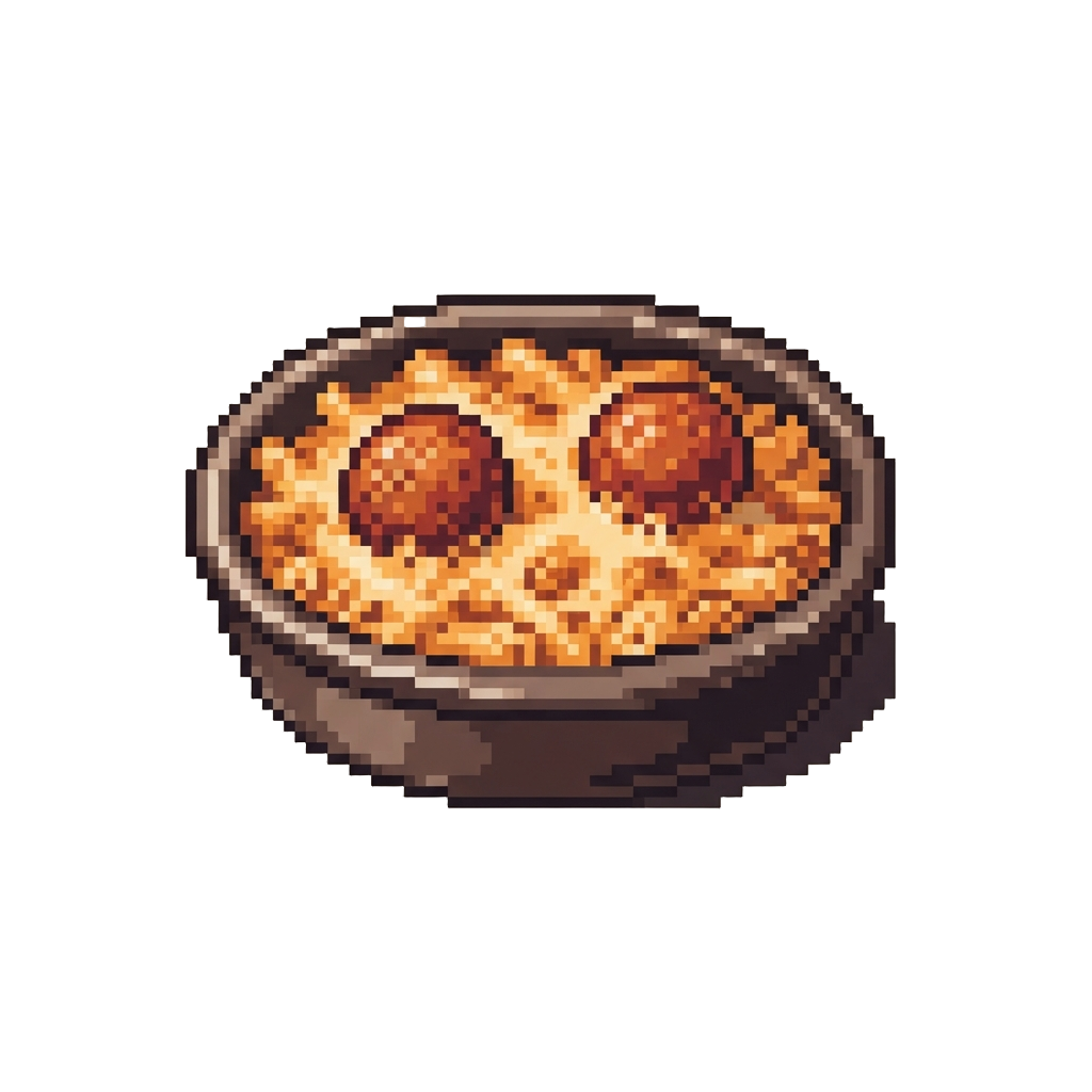 Cheesy Baked Ziti with Oversized Meatballs