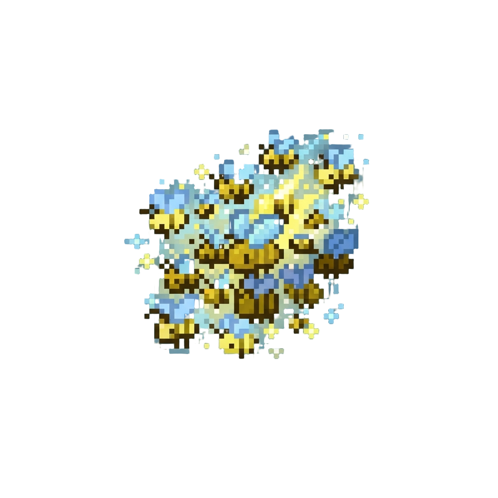 A Sparkly Swarm of Magical Pollen Bees