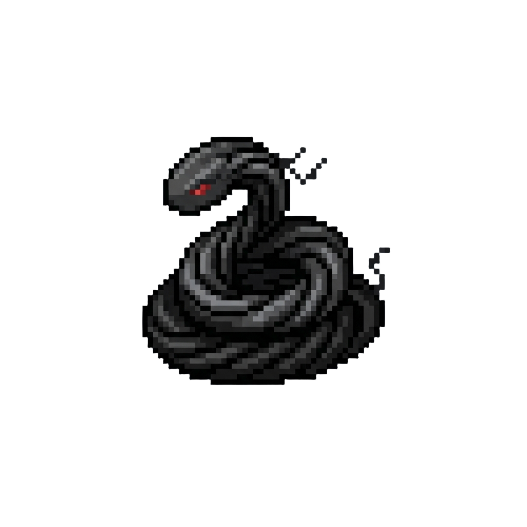 A Coiled Black Wire Specter