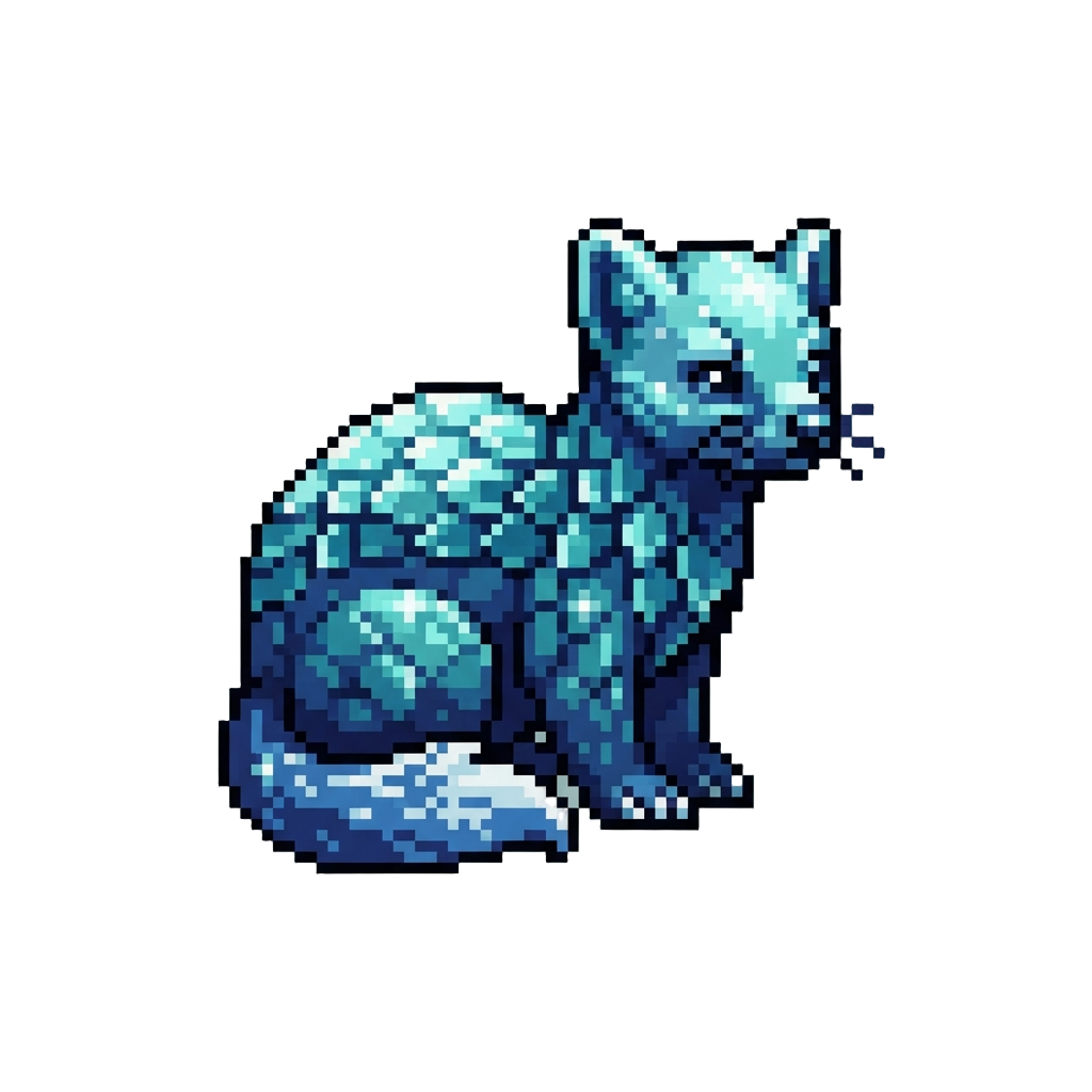 A Shimmering Crystal-scaled Pine Marten