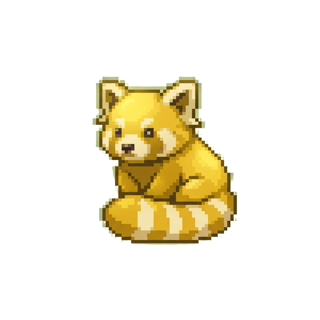 A Glowing Golden-furred Red Panda