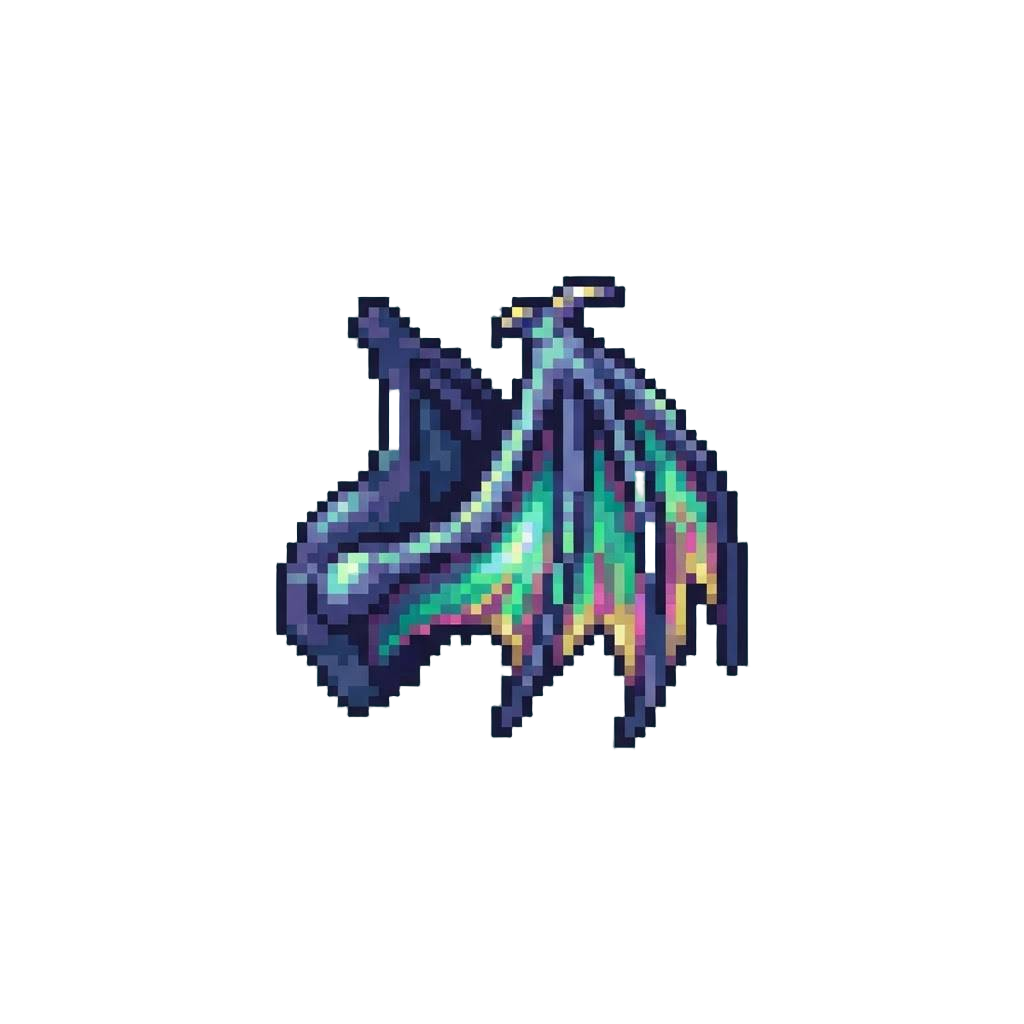 Iridescent Mythical Dragon Wings