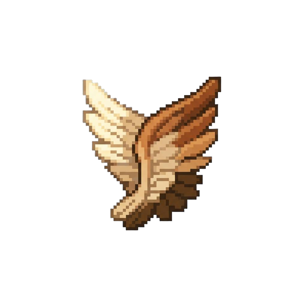 Crisp Feathered Bird Wings