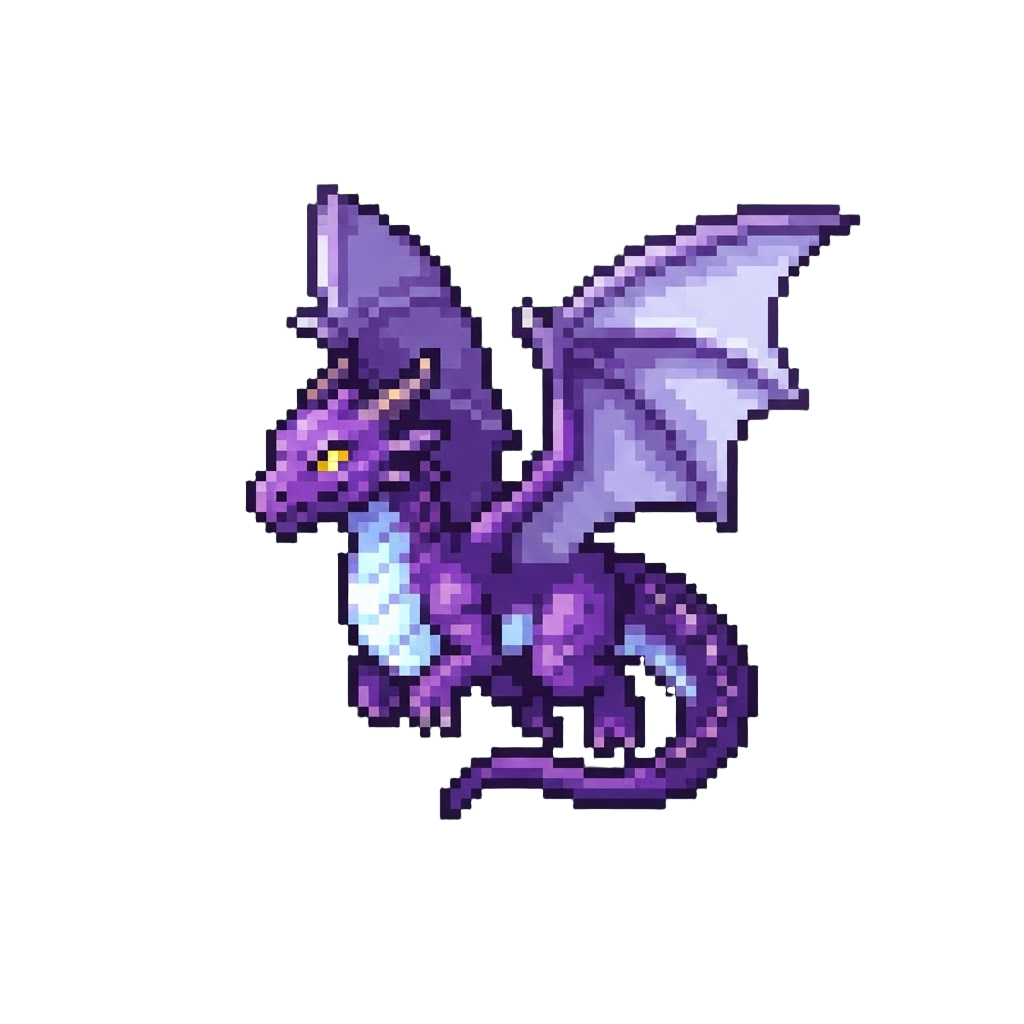 A Massive Majestic Glowing Purple Dragon Flapping Inflatable Wings