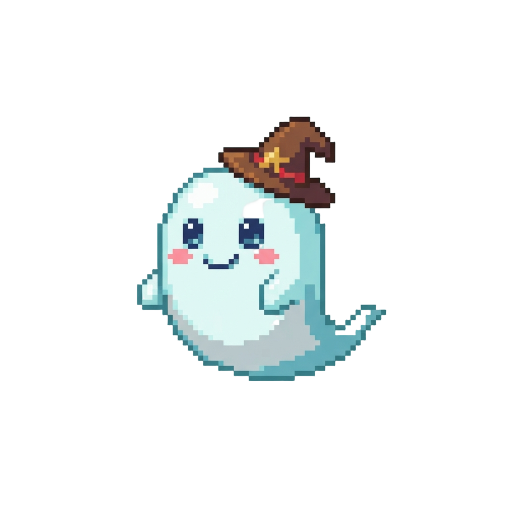 A Friendly Towering Ghost Bobbing Gently in the Lawn Breeze
