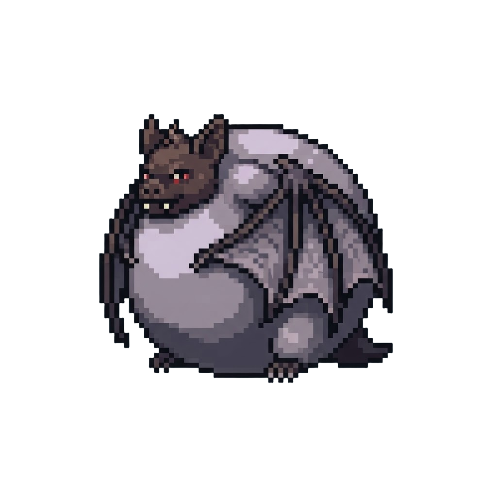 A Colossal Inflated Vampire Bat Spanning the Entire Roof Line