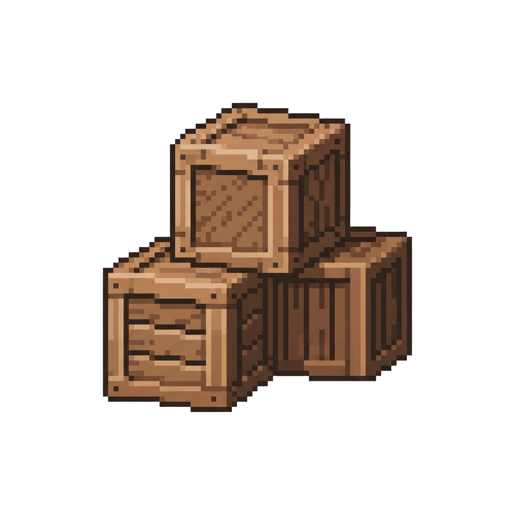 A Stacked Pile of Wooden Crates