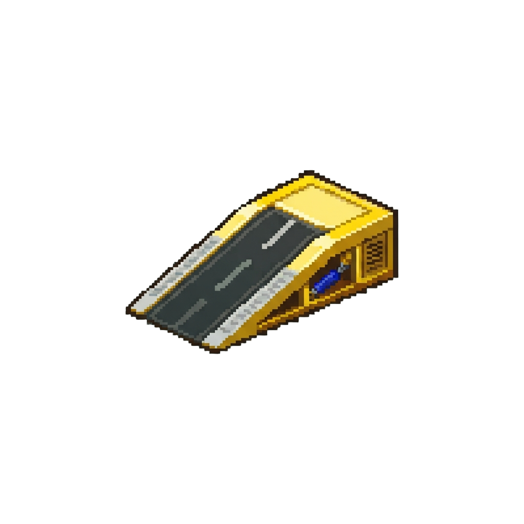 A Sleek Golden Sports Car Ramp