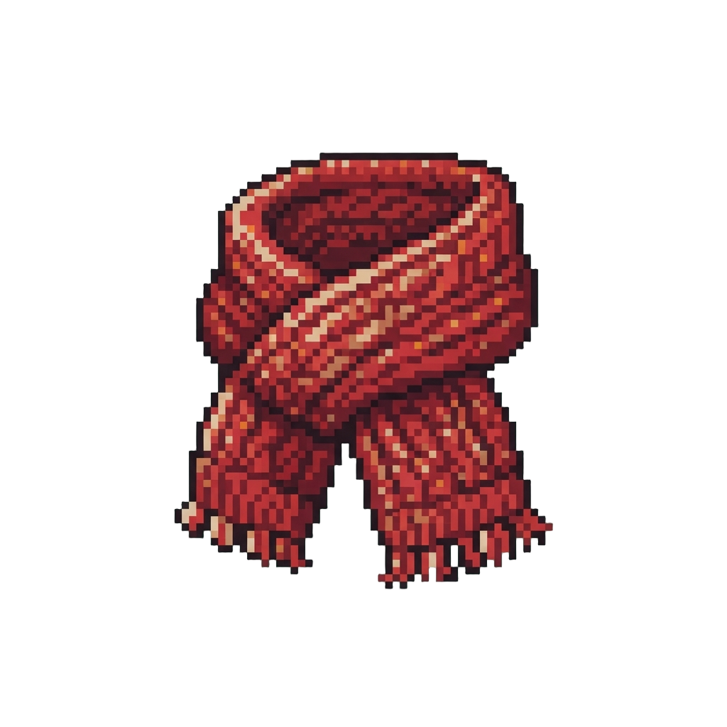 A Cozy Hand-knitted Miniature Scarf