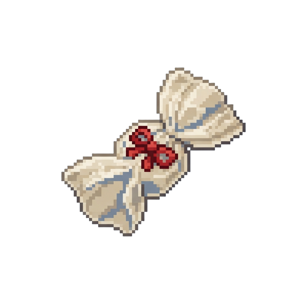 A Single Empty Cookie Wrapper with a Bow