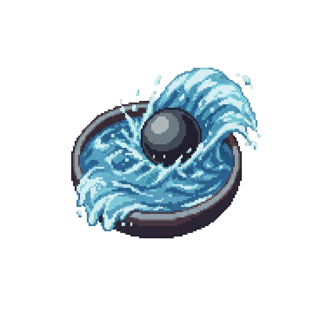A Cannonball Splash Sending a Massive Wave Over the Rim