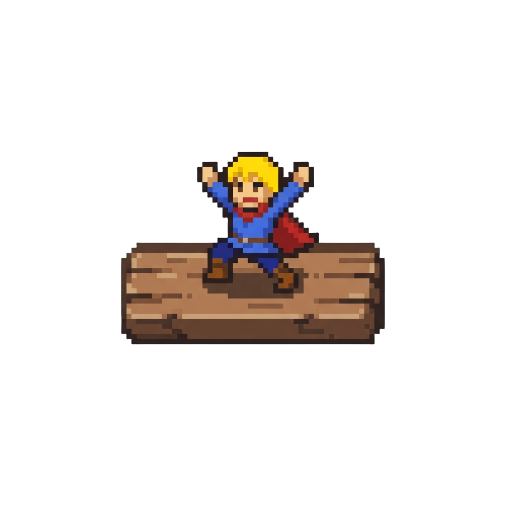 A Happy Victory Strut Up and Down the Short Wooden Plank