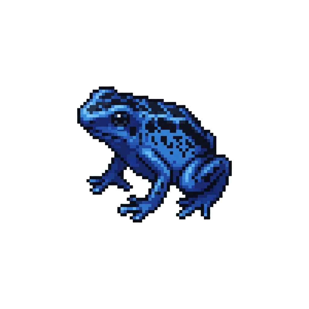 A Vibrant Blue Poison Dart Frog