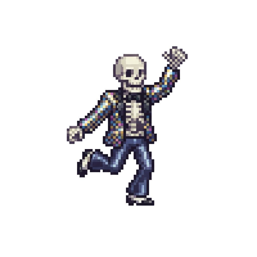 A Disco-dancing Skeleton in a Sequin Jacket