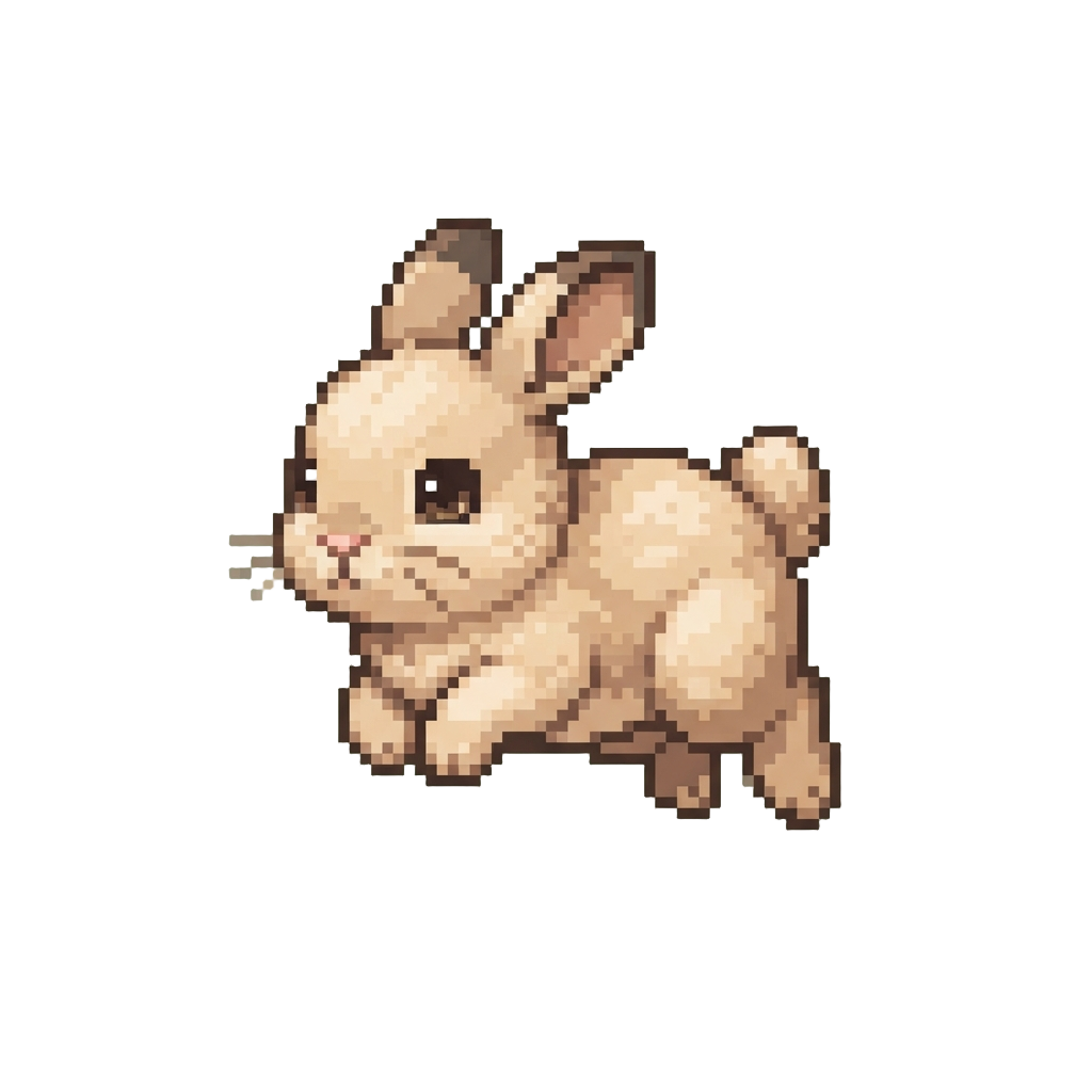 A Soft Baby Bunny Hopping Gently