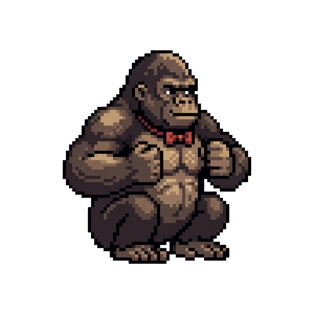 A Mighty Chest-beating Gorilla in a Tiny Bowtie