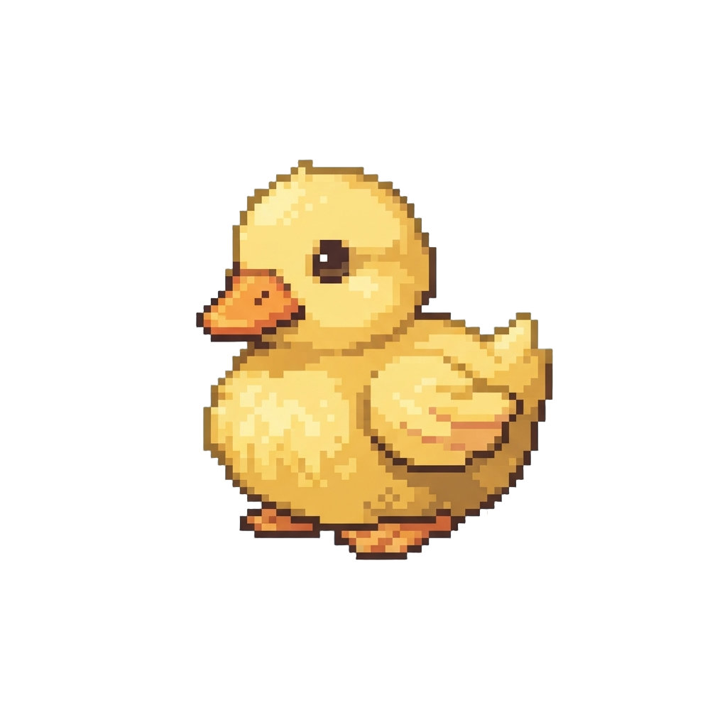 A Tiny Duckling with Tiny Fluff Feathers