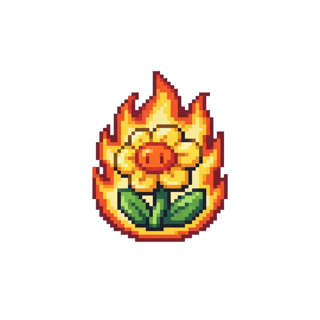 A Blazing Fire Flower Aura