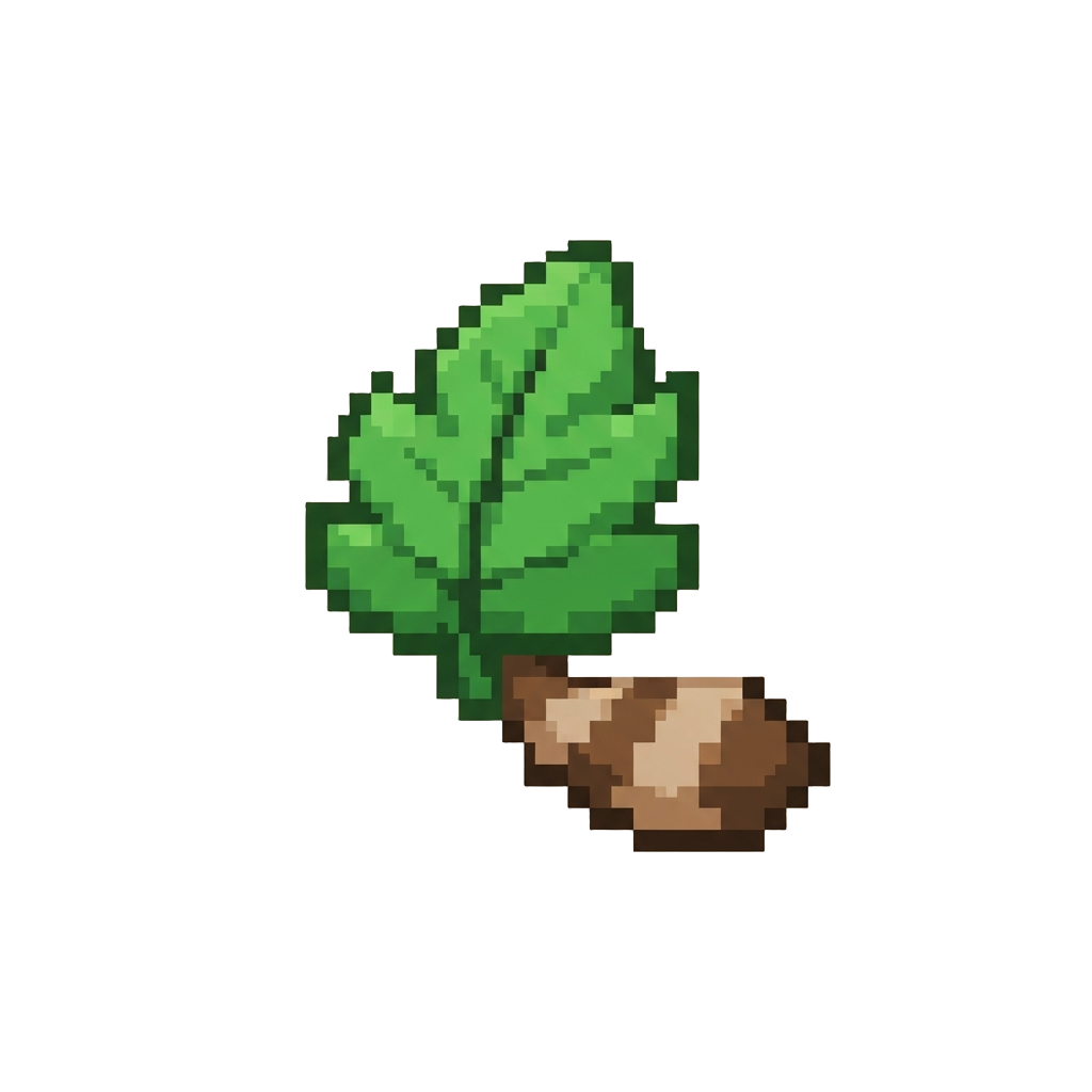 A Floating Super Leaf with Raccoon Tail