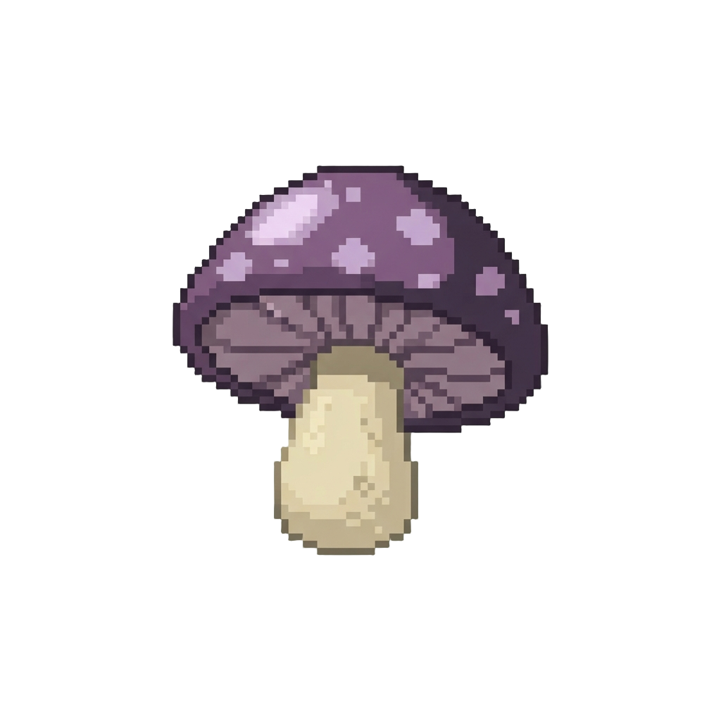 A Purple Poison Mushroom