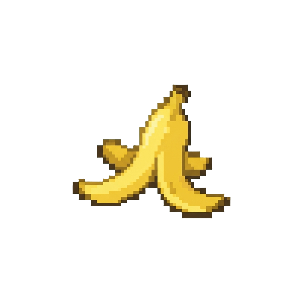 A Tiny Harmless Yellow Banana Peel