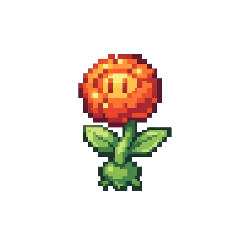 A Glowing Fire Flower