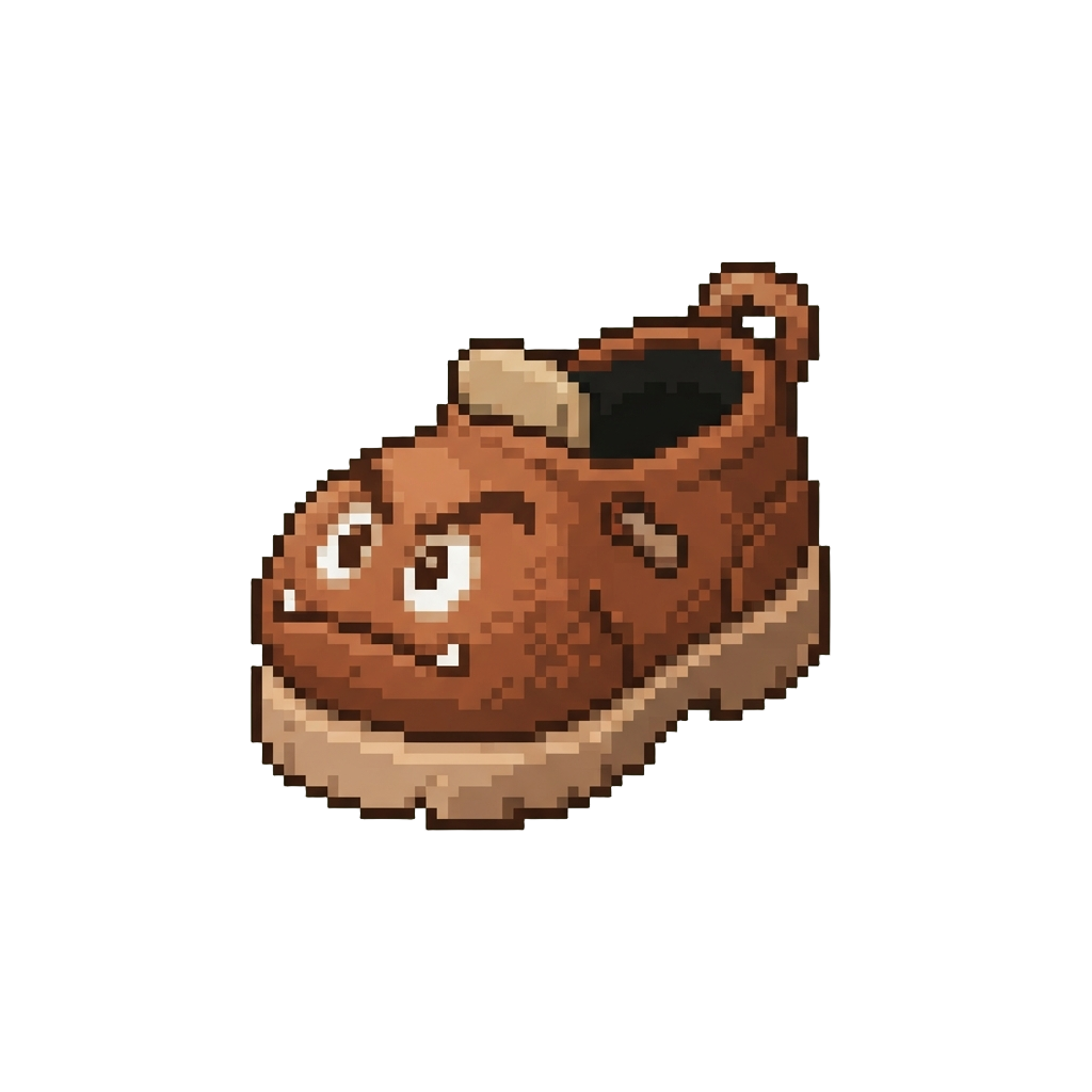 A Squeaky Rubber Goomba Shoe