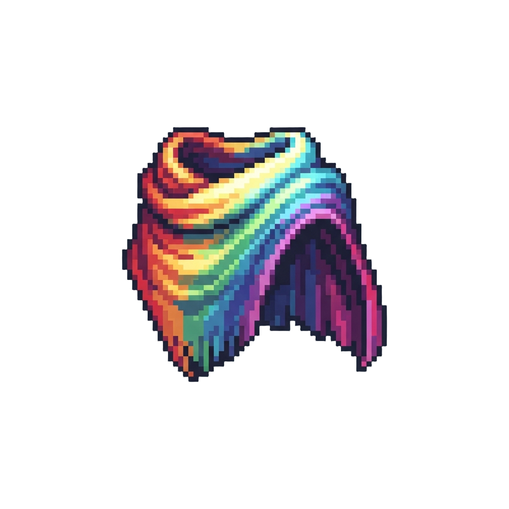 A Shimmering Prismatic Rainbow Energy Mantle