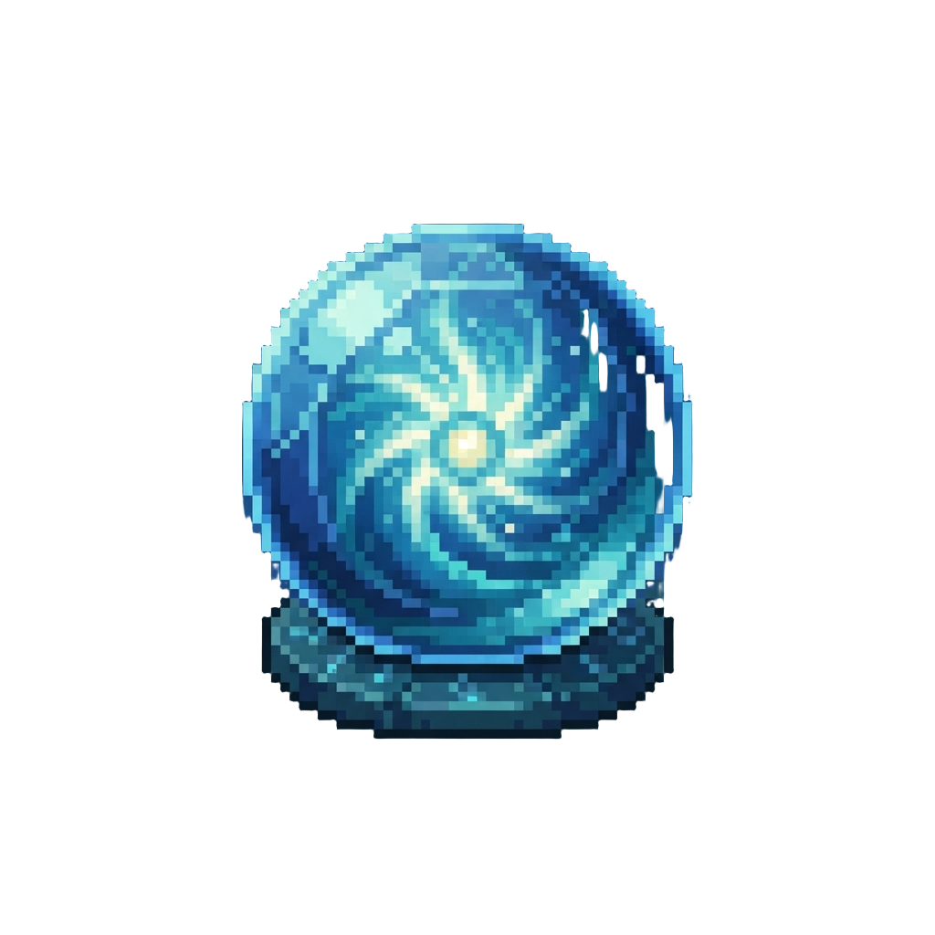 A Glowing Ethereal Starlight Orb Pulsing with Deep Ocean Magic