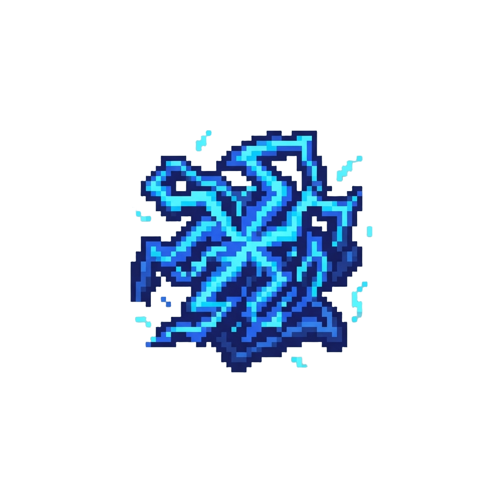 A Crackling Tempest of Jagged Blue Arc Lightning