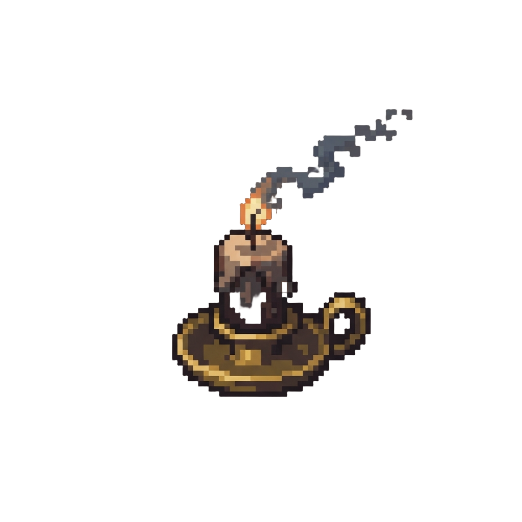 A Faint Flicker of Candle Flame That Dies Immediately