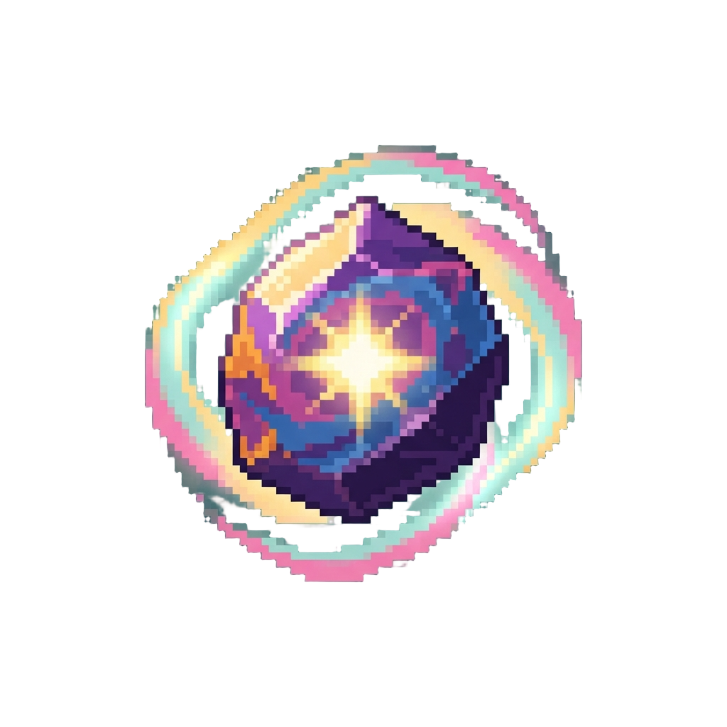 A Crystalline Star Nebula Floating in an Aura of Iridescent Liquid Light