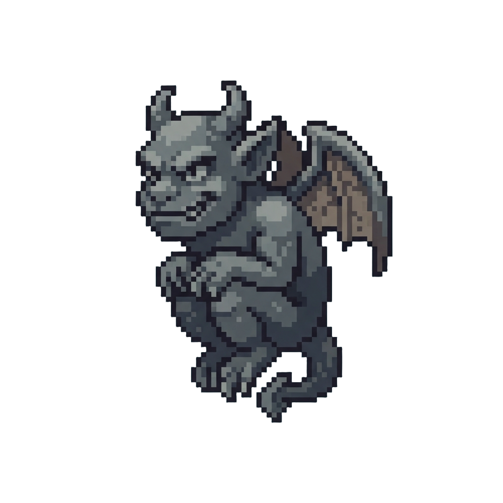 A Mischievous Floating Gargoyle
