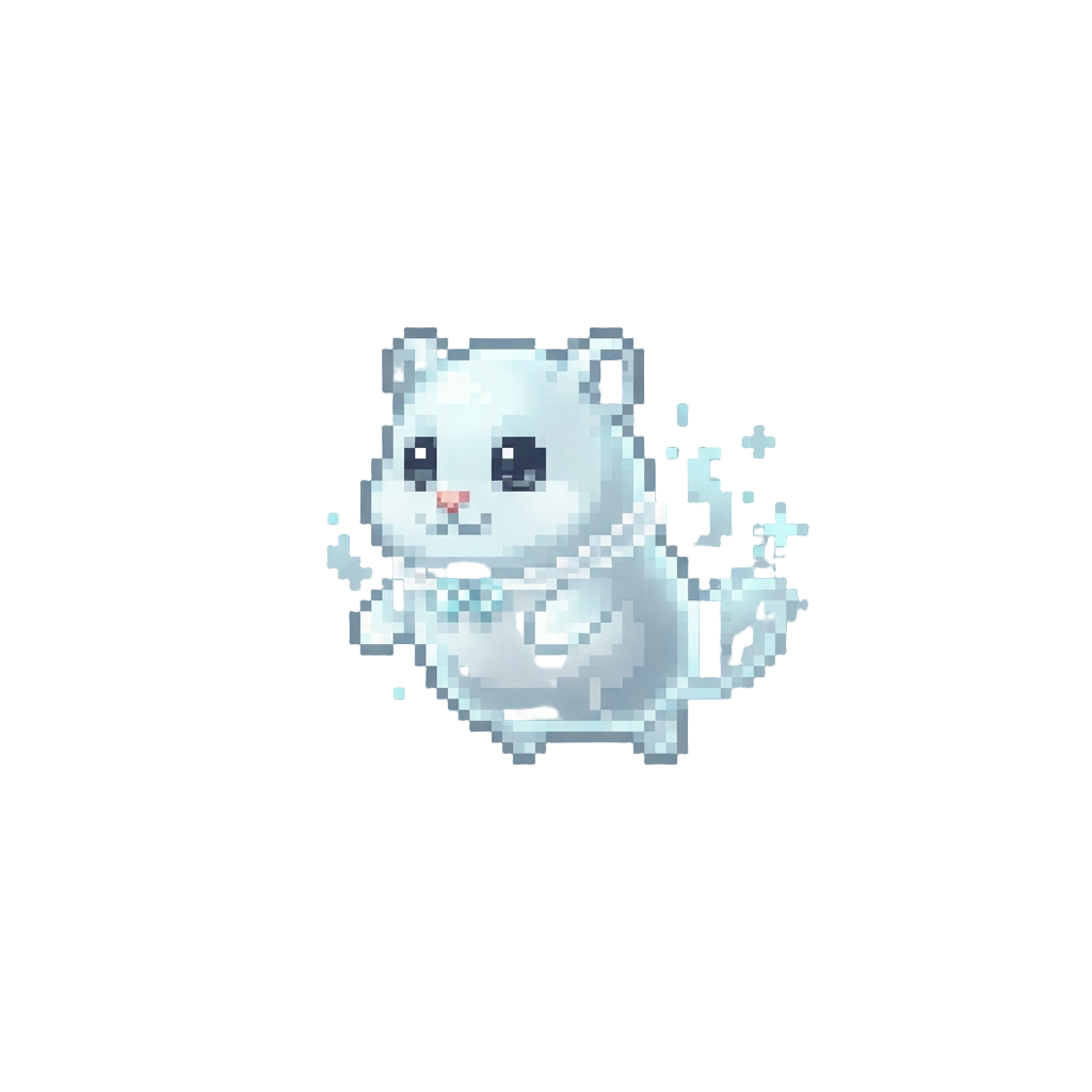 A Tiny Floating Ghost Hamster