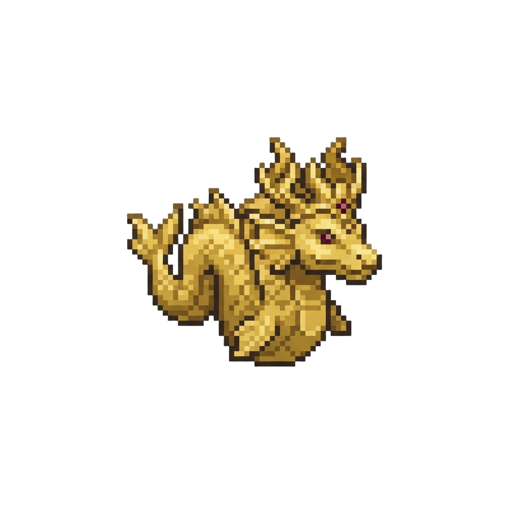 A Crown-horned Golden Leviathan