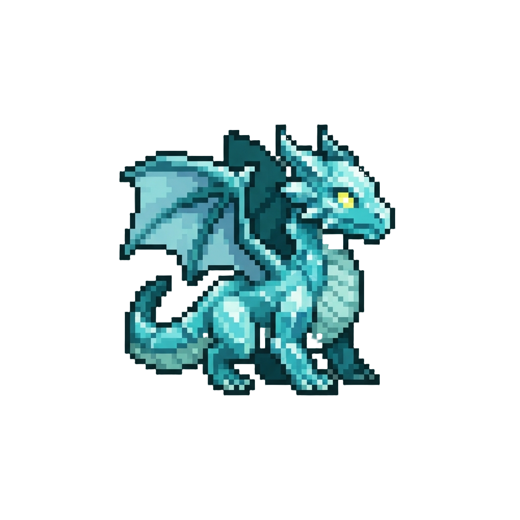 A Glowing Crystal-scaled Dragon