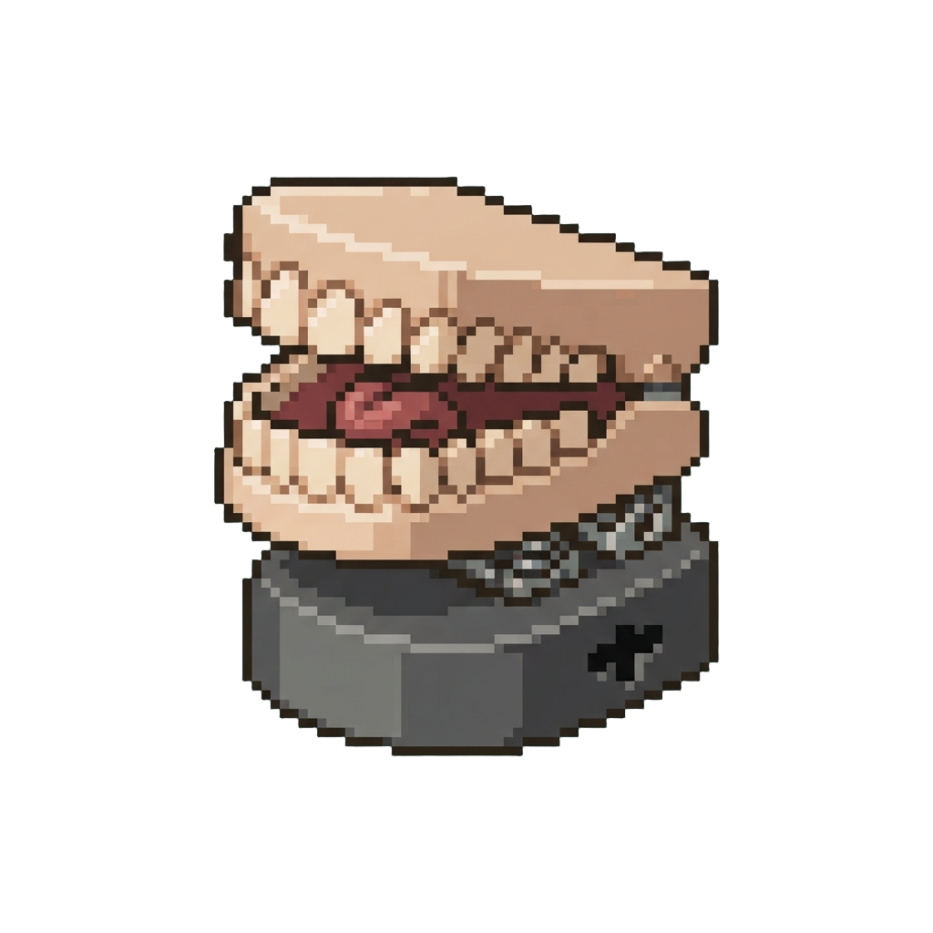 A Miniature Chatterbox Teeth Toy