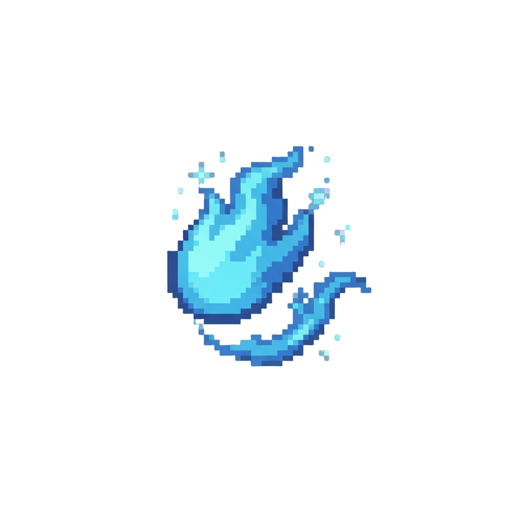 A Hovering Faint Blue Wisp