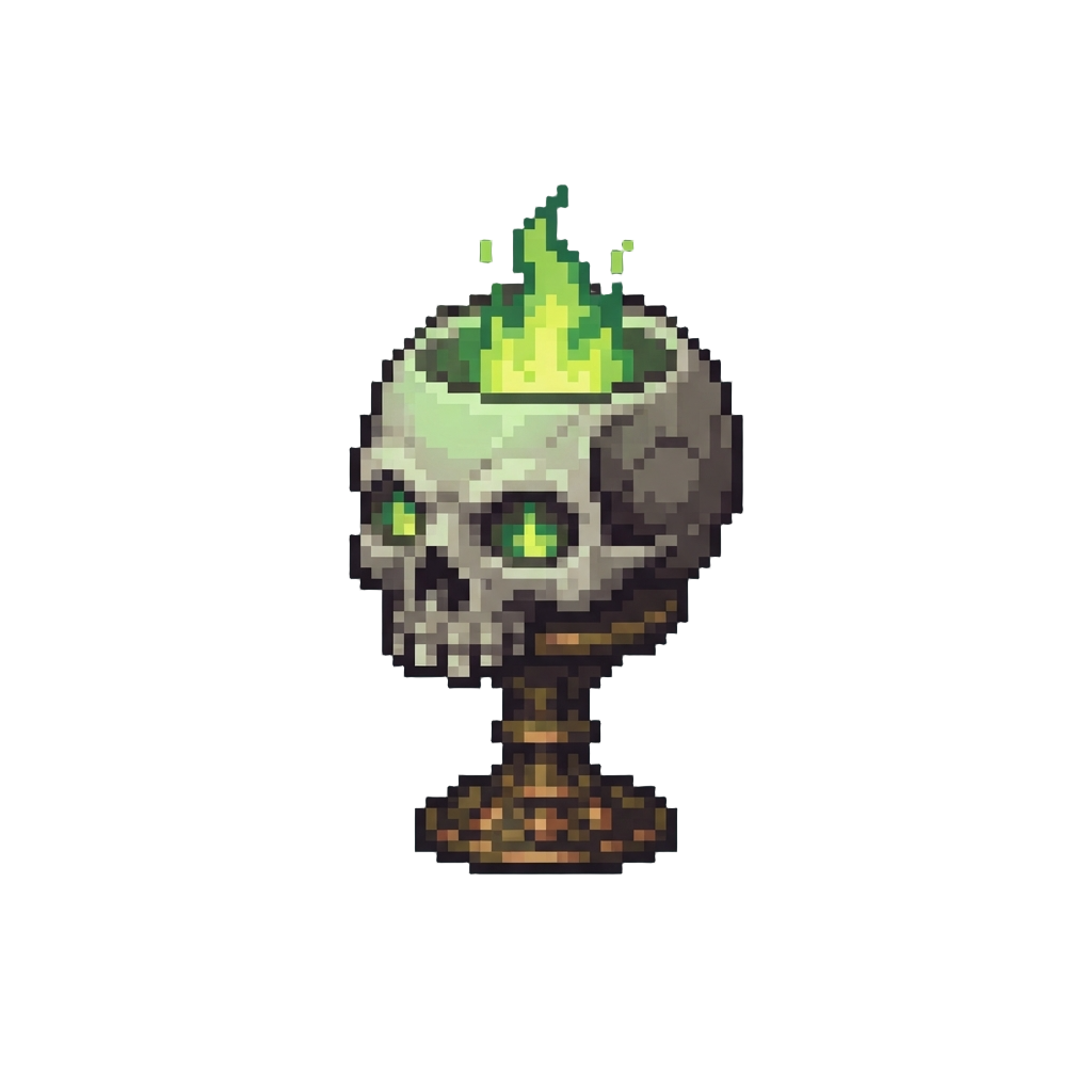 A Miniature Spooky Skull Lamp